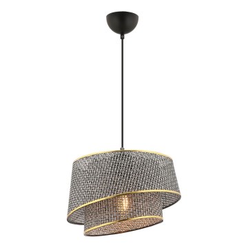 Riippuvalaisin kaapelilla BARETTE 1xE27/60W/230V harmaa/kultainen