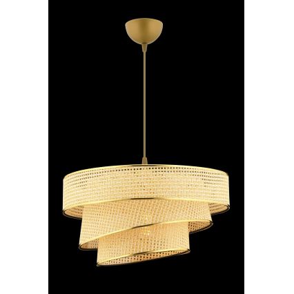 Riippuvalaisin kaapelilla COUPER 1xE27/60W/230V beige/kulta