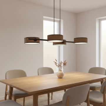 Riippuvalaisin kaapelilla DRUMZ 4xE14/10W/230V ruskea