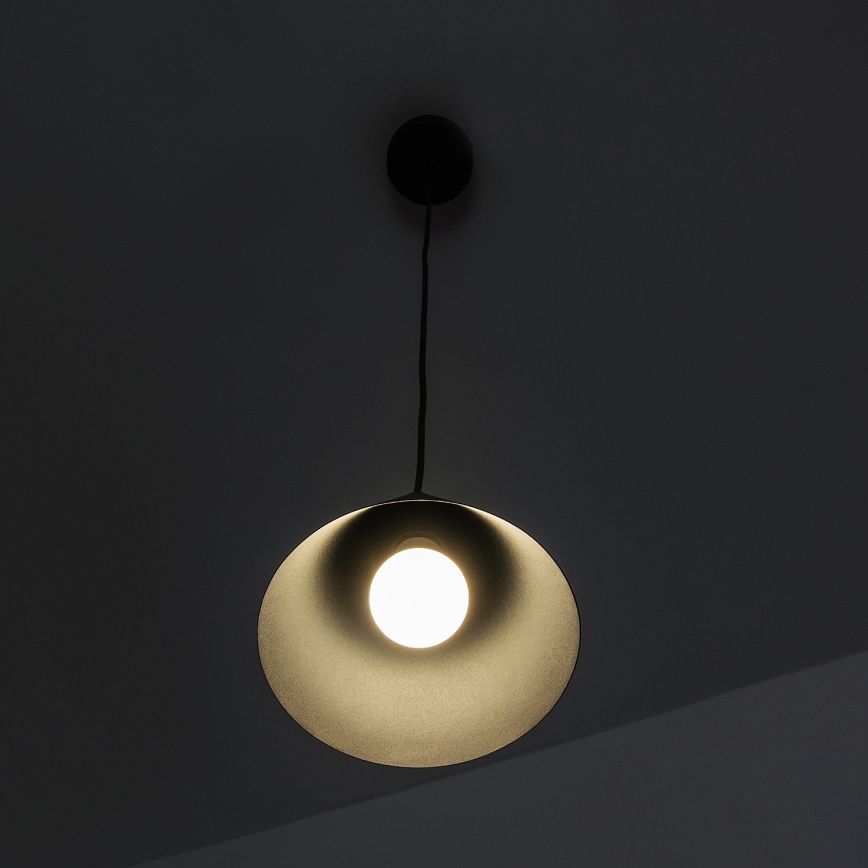 Riippuvalaisin kaapelilla ETNA II 1xE27/15W/230V halkaisija 18,5 cm musta