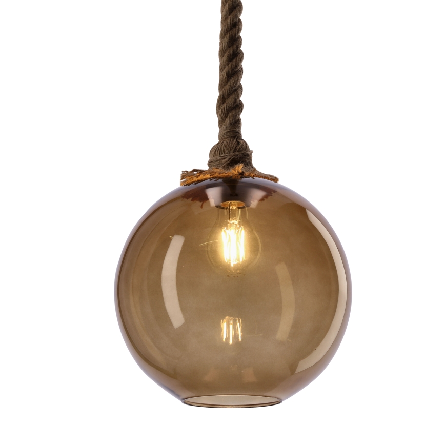 Riippuvalaisin langalla SHEDON 1xE27/40W/230V savuinen beige