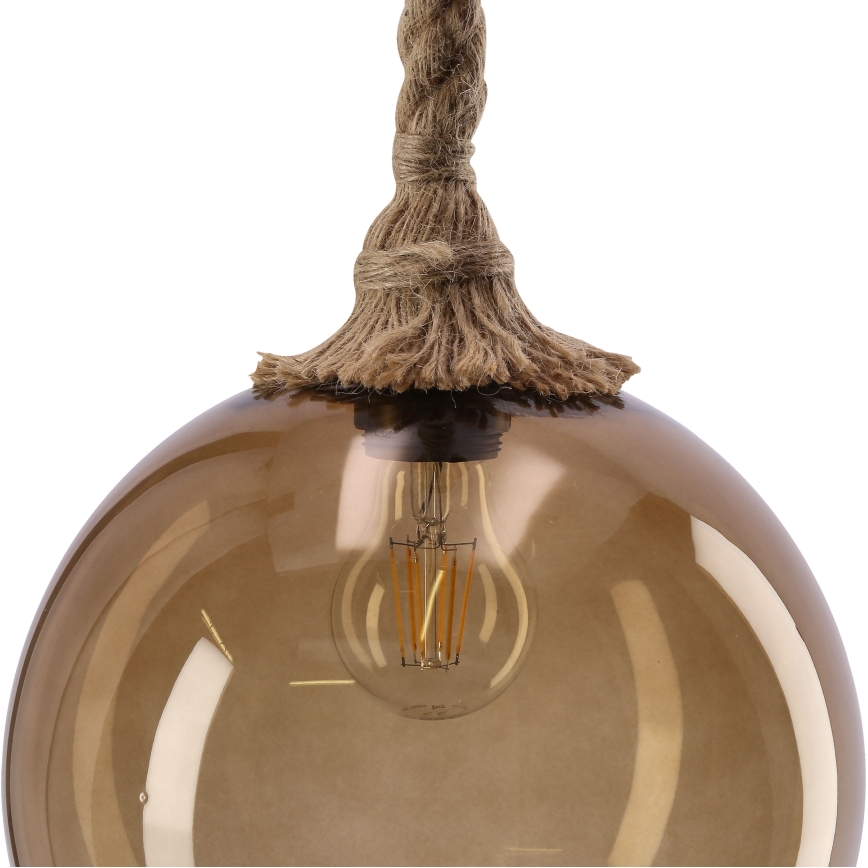 Riippuvalaisin langalla SHEDON 1xE27/40W/230V savuinen beige
