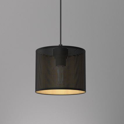 Riippuvalaisin LOFT SHADE 1xE27/60W/230V halk. 18 cm musta/kulta