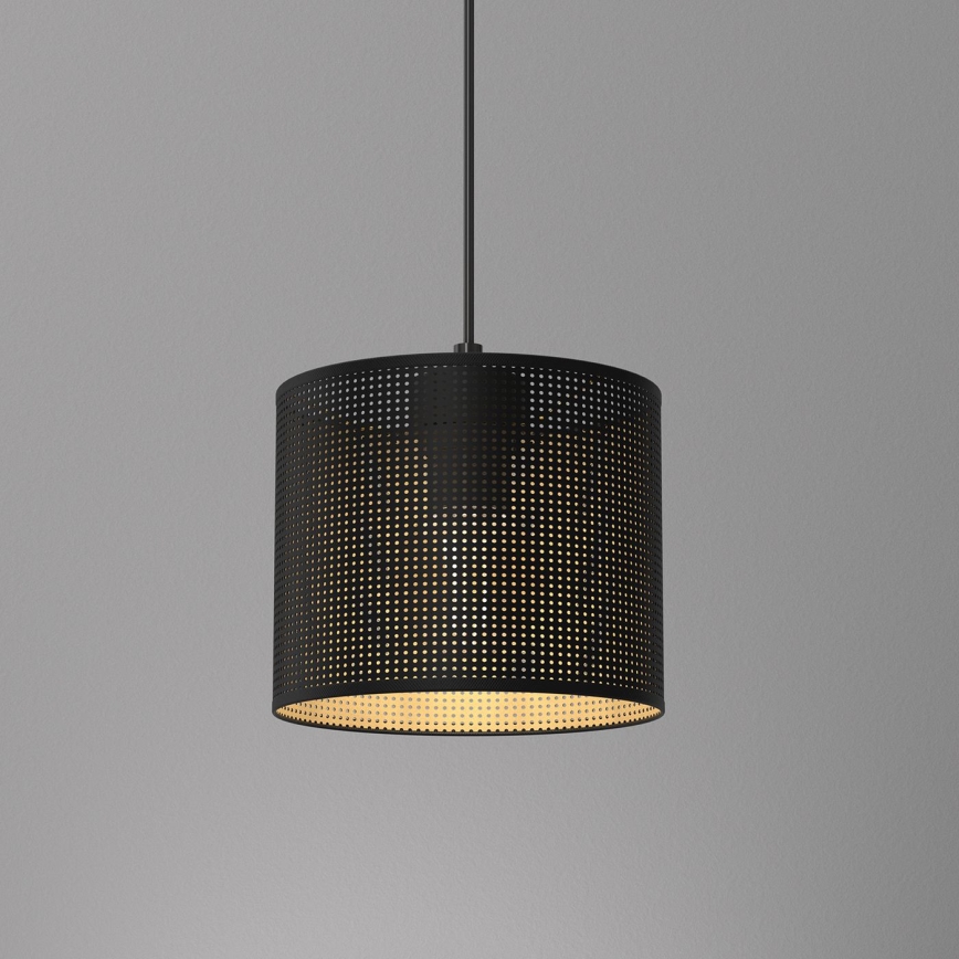 Riippuvalaisin LOFT SHADE 1xE27/60W/230V halk. 18 cm musta/kulta