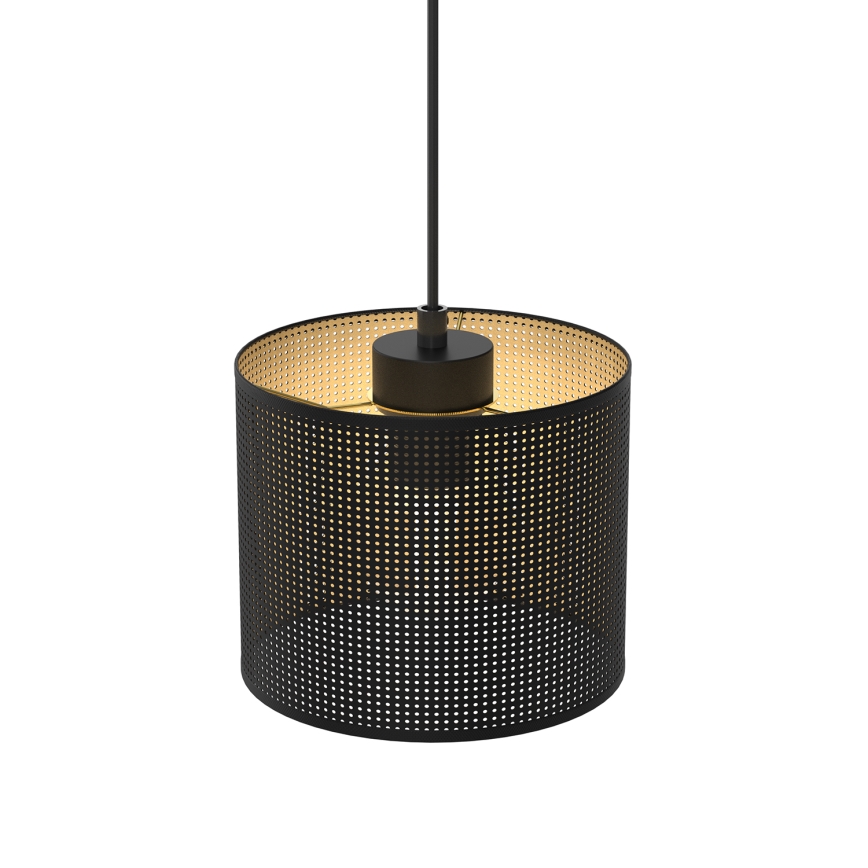 Riippuvalaisin LOFT SHADE 1xE27/60W/230V halk. 18 cm musta/kulta