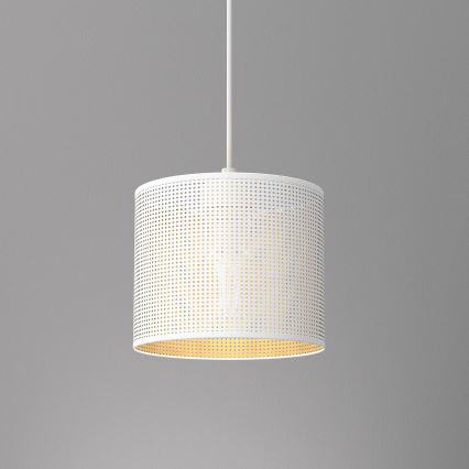 Riippuvalaisin LOFT SHADE 1xE27/60W/230V halk. 18 cm valkoinen/kulta