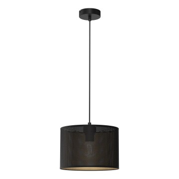 Riippuvalaisin LOFT SHADE 1xE27/60W/230V halk. 25 cm musta/kulta