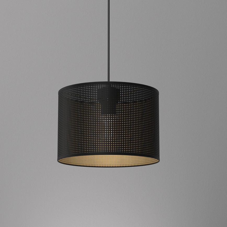 Riippuvalaisin LOFT SHADE 1xE27/60W/230V halk. 25 cm musta/kulta