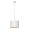Riippuvalaisin LOFT SHADE 1xE27/60W/230V halk. 25 cm valkoinen/kulta