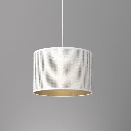 Riippuvalaisin LOFT SHADE 1xE27/60W/230V halk. 25 cm valkoinen/kulta
