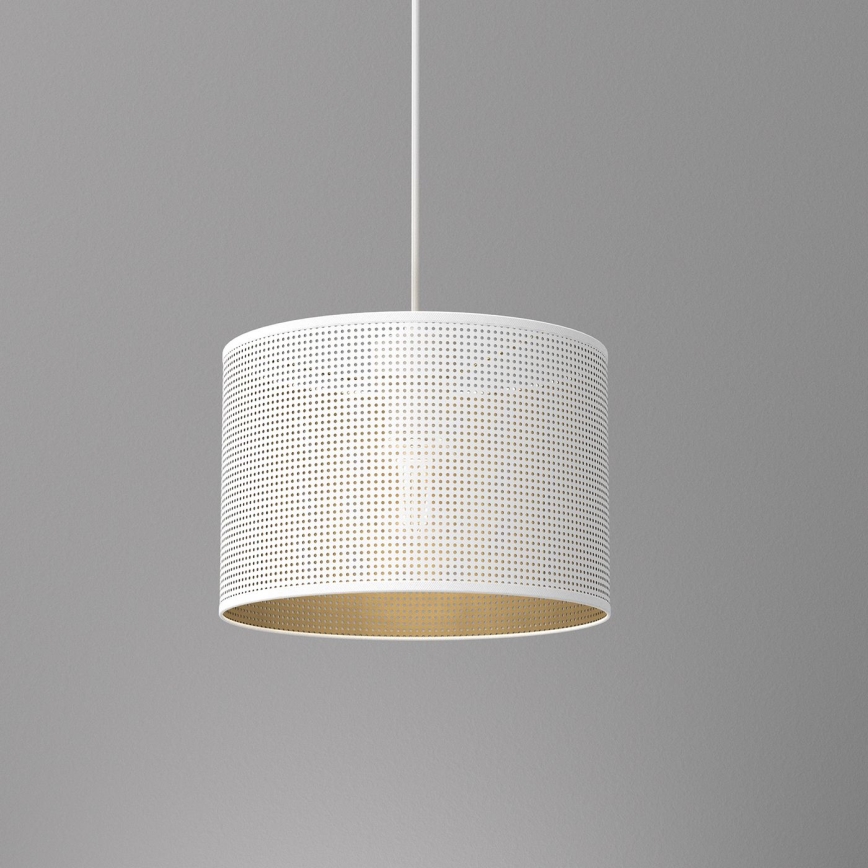 Riippuvalaisin LOFT SHADE 1xE27/60W/230V halk. 25 cm valkoinen/kulta
