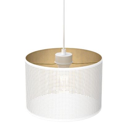 Riippuvalaisin LOFT SHADE 1xE27/60W/230V halk. 25 cm valkoinen/kulta