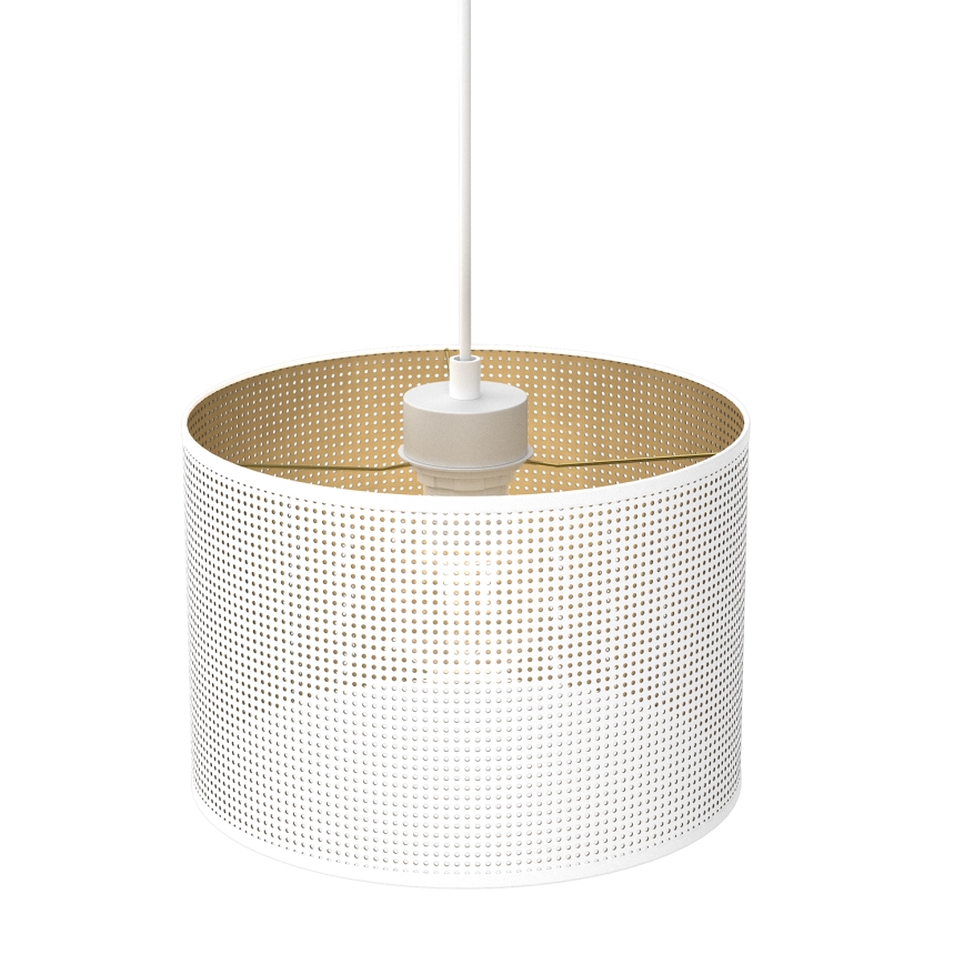 Riippuvalaisin LOFT SHADE 1xE27/60W/230V halk. 25 cm valkoinen/kulta
