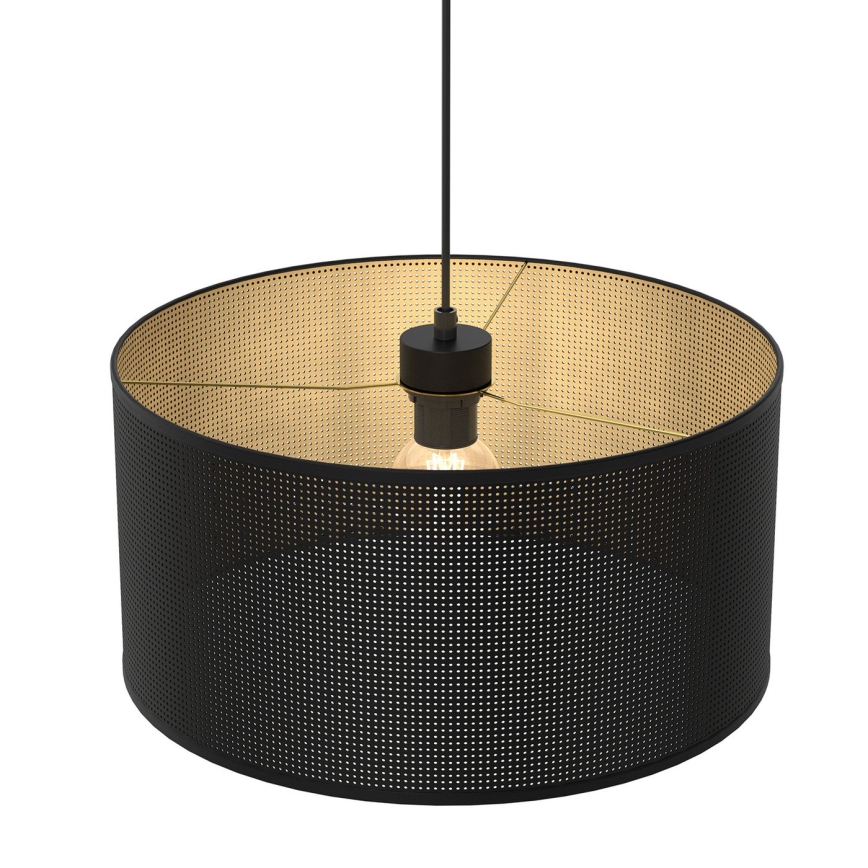 Riippuvalaisin LOFT SHADE 1xE27/60W/230V halk. 40 cm musta/kulta