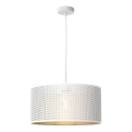 Riippuvalaisin LOFT SHADE 1xE27/60W/230V halk. 40 cm valkoinen/kulta