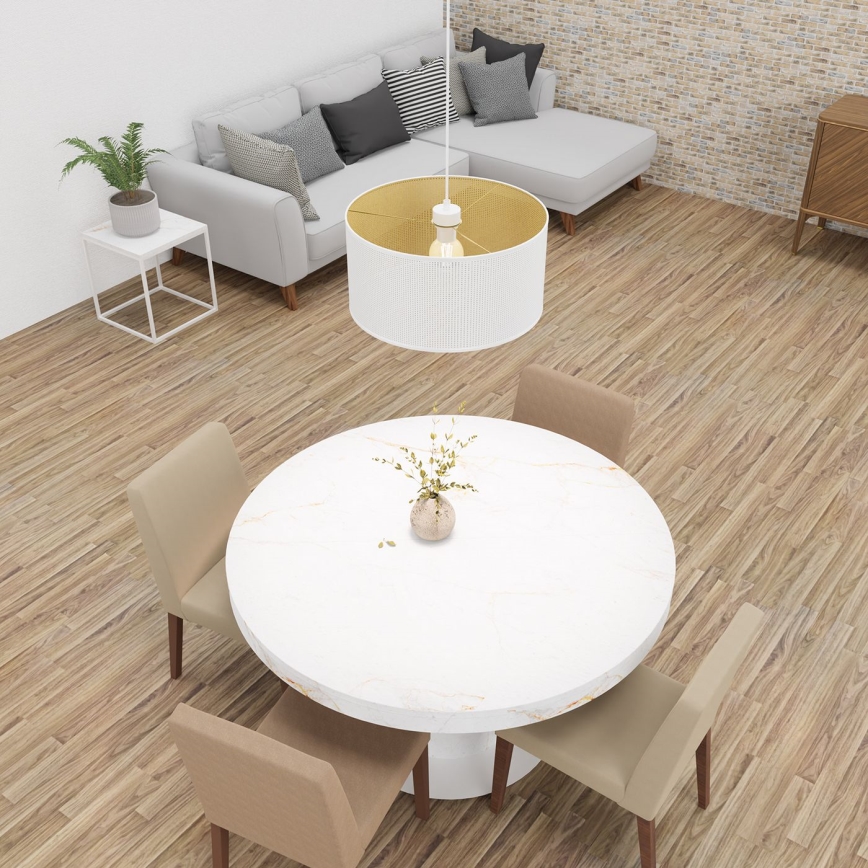 Riippuvalaisin LOFT SHADE 1xE27/60W/230V halk. 40 cm valkoinen/kulta