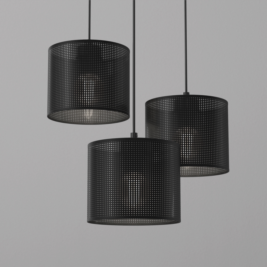 Riippuvalaisin LOFT SHADE 3xE27/60W/230V musta
