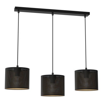 Riippuvalaisin LOFT SHADE 3xE27/60W/230V musta/kulta