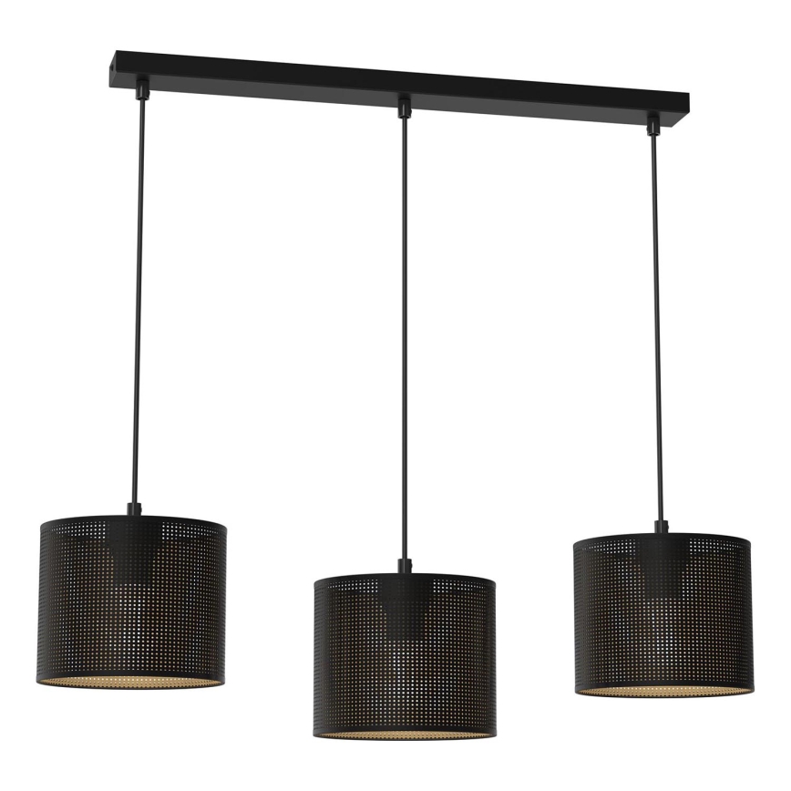 Riippuvalaisin LOFT SHADE 3xE27/60W/230V musta/kulta