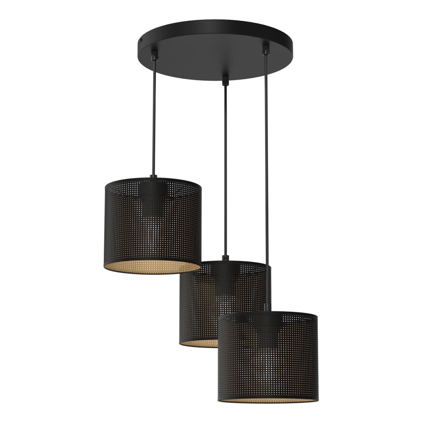 Riippuvalaisin LOFT SHADE 3xE27/60W/230V musta/kulta