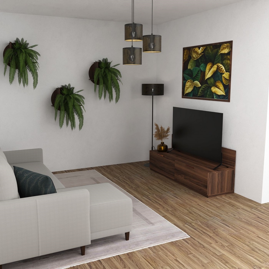 Riippuvalaisin LOFT SHADE 3xE27/60W/230V musta/kulta