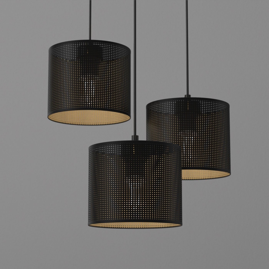 Riippuvalaisin LOFT SHADE 3xE27/60W/230V musta/kulta