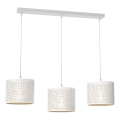 Riippuvalaisin LOFT SHADE 3xE27/60W/230V valkoinen/kulta