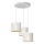 Riippuvalaisin LOFT SHADE 3xE27/60W/230V valkoinen/kulta