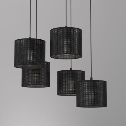 Riippuvalaisin LOFT SHADE 5xE27/60W/230V musta