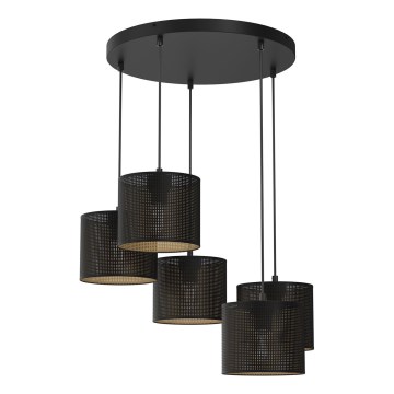 Riippuvalaisin LOFT SHADE 5xE27/60W/230V musta/kulta