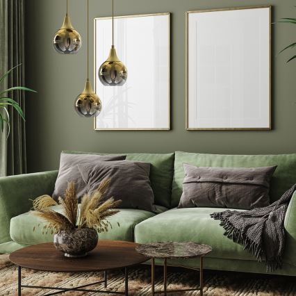 Riippuvalaisin MONTE 3xE27/60W/230V kulta