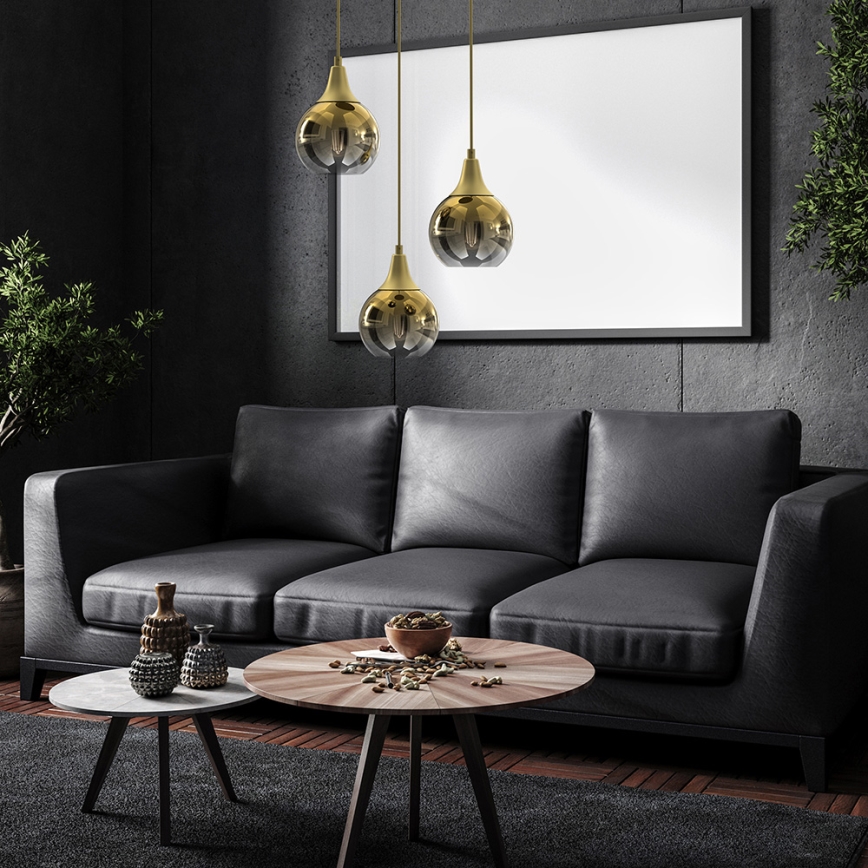 Riippuvalaisin MONTE 3xE27/60W/230V kulta