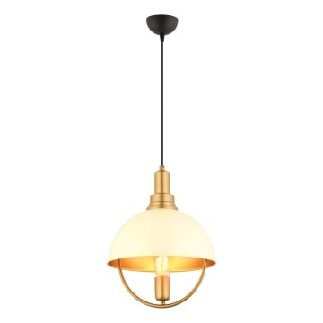 Riippuvalaisin MONZA, 1 x E27, 40 W, 230 V, Ø 30 cm, kermanvärinen/kullanvärinen