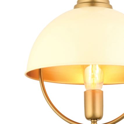 Riippuvalaisin MONZA, 1 x E27, 40 W, 230 V, Ø 30 cm, kermanvärinen/kullanvärinen