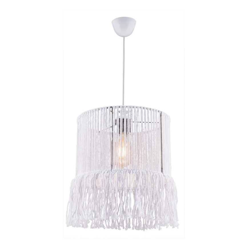 Riippuvalaisin NESS MACRAME 1xE27/40W/230V valkoinen