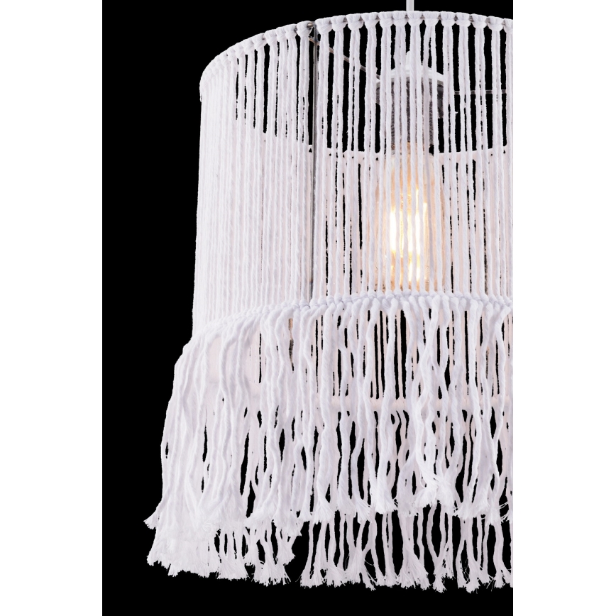 Riippuvalaisin NESS MACRAME 1xE27/40W/230V valkoinen