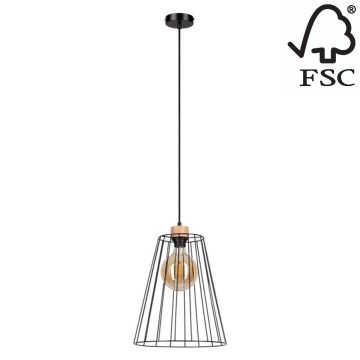 Riippuvalaisin ORAZIO 1xE27/60W/230V tammi - FSC-sertifioitu