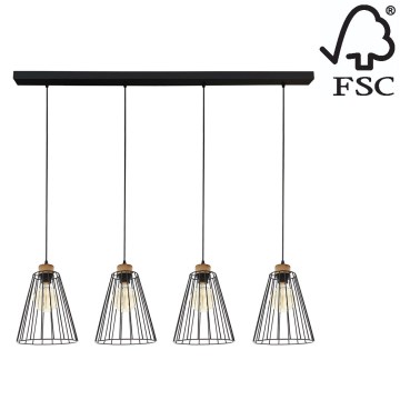 Riippuvalaisin ORAZIO 4xE27/60W/230V tammi - FSC-sertifioitu