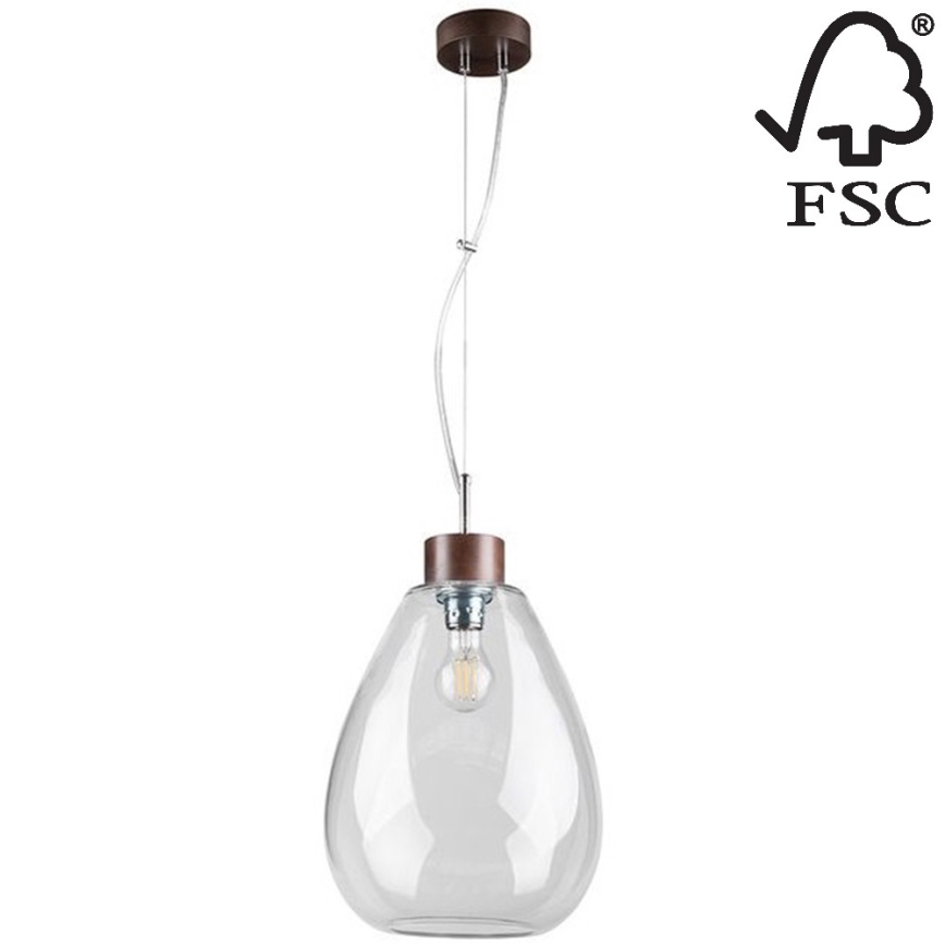 Riippuvalaisin PIRO 1xE27/60W/230V pyökki - FSC-sertifioitu
