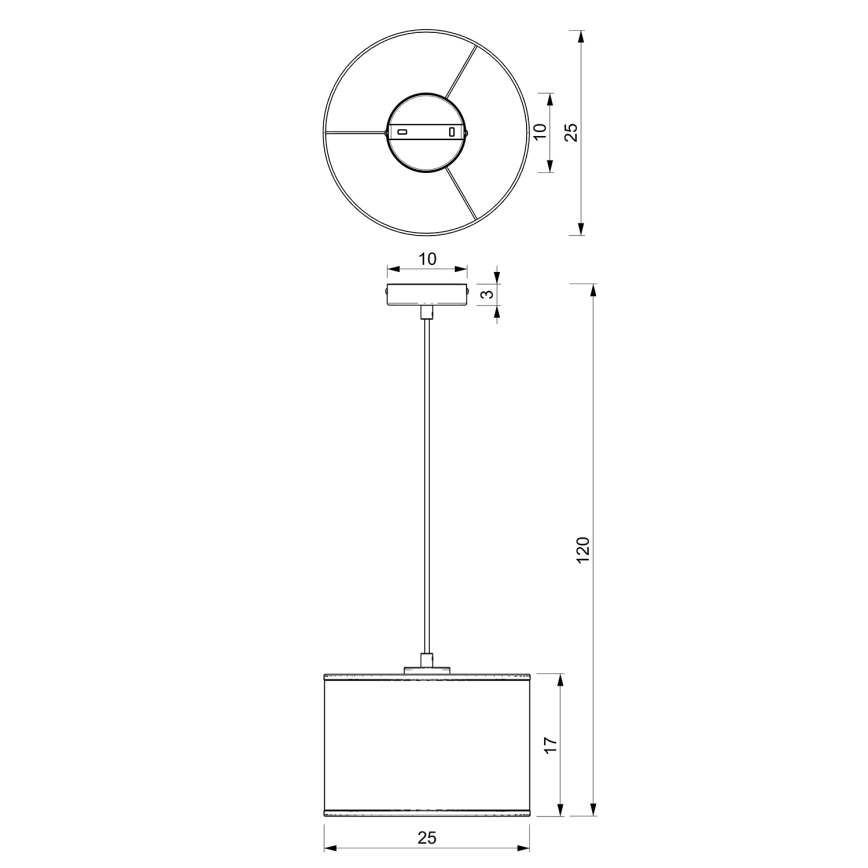 Riippuvalaisin RATTAN 1xE27/60W/230V halk. 25 cm rottinki