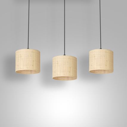 Riippuvalaisin RATTAN 3xE27/60W/230V rottinki