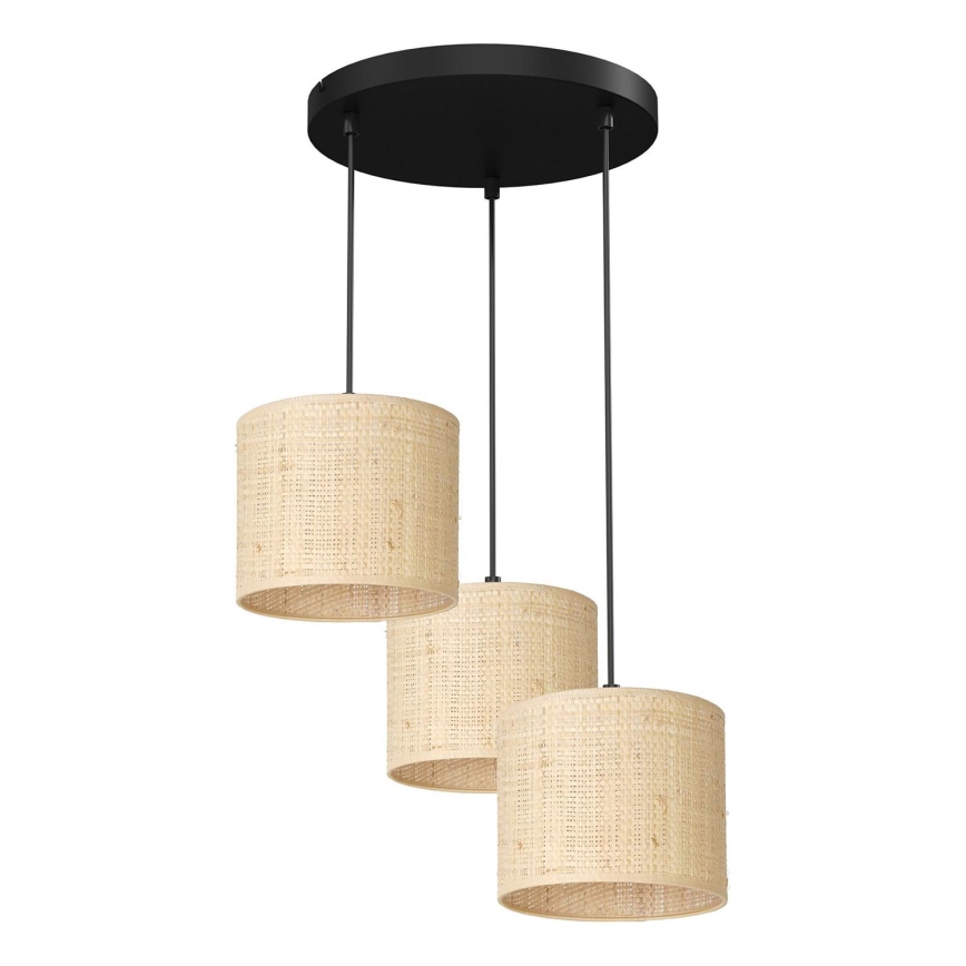 Riippuvalaisin RATTAN 3xE27/60W/230V rottinki