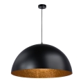 Riippuvalaisin  SFERA 1xE27/60W/230V d. 50 cm musta/kupari