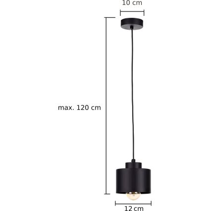 Riippuvalaisin SIMPLY BLACK 1xE27/60W/230V