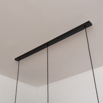 Riippuvalaisin SOLANO 3xE27/15W/230V musta/kiiltävä kromi