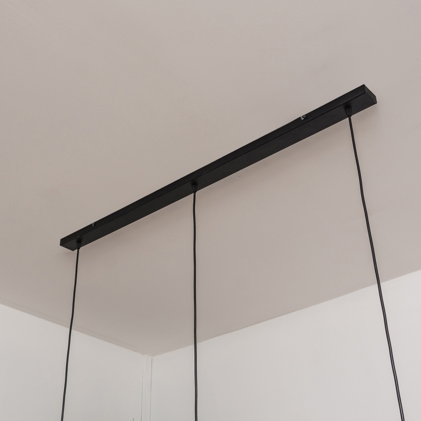 Riippuvalaisin SOLANO 3xE27/15W/230V musta/kiiltävä kromi