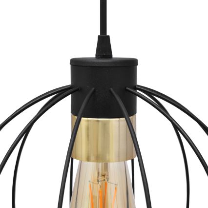 Riippuvalaisin STARLIGHT 1xE27/15W/230V musta/kulta