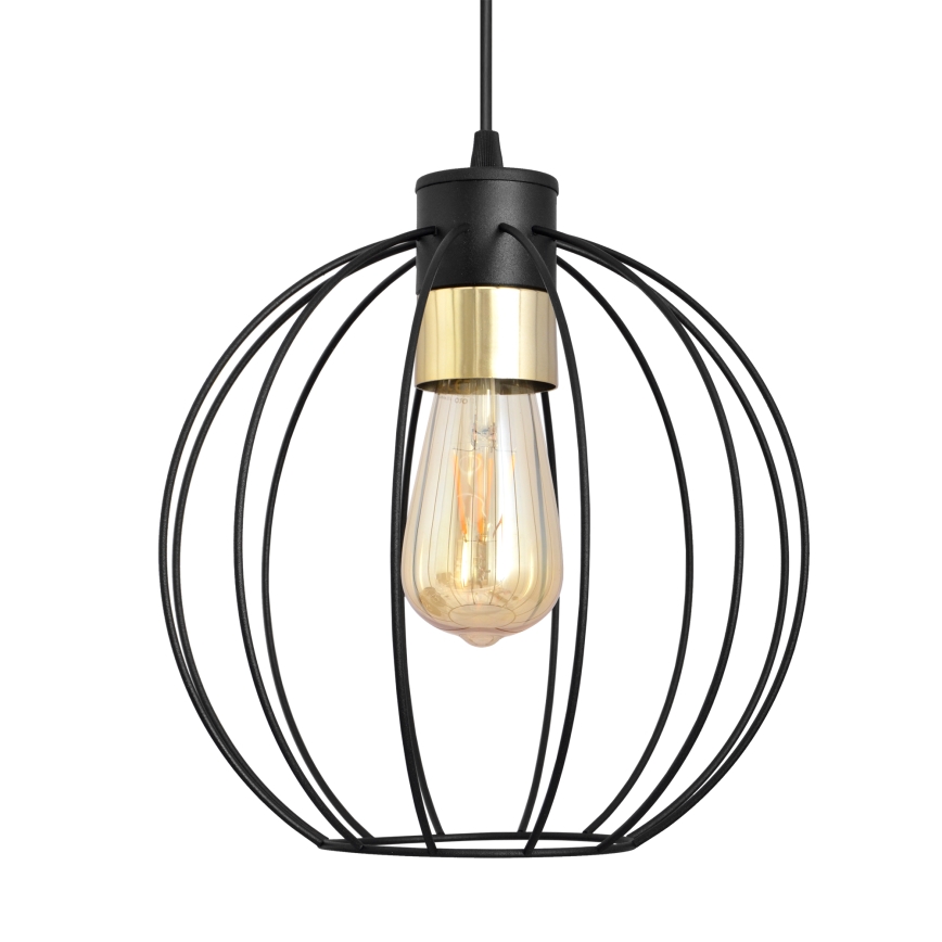 Riippuvalaisin STARLIGHT 1xE27/15W/230V musta/kulta