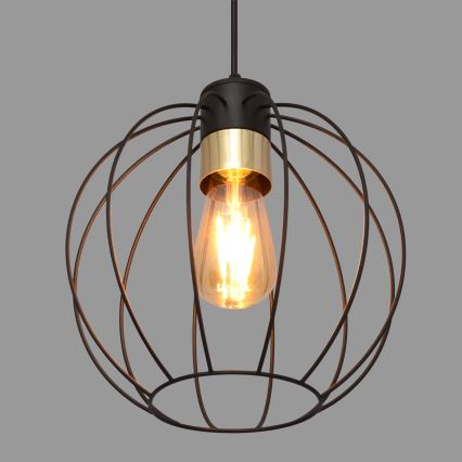 Riippuvalaisin STARLIGHT 1xE27/15W/230V musta/kulta