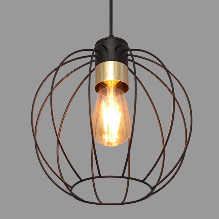 Riippuvalaisin STARLIGHT 1xE27/15W/230V musta/kulta